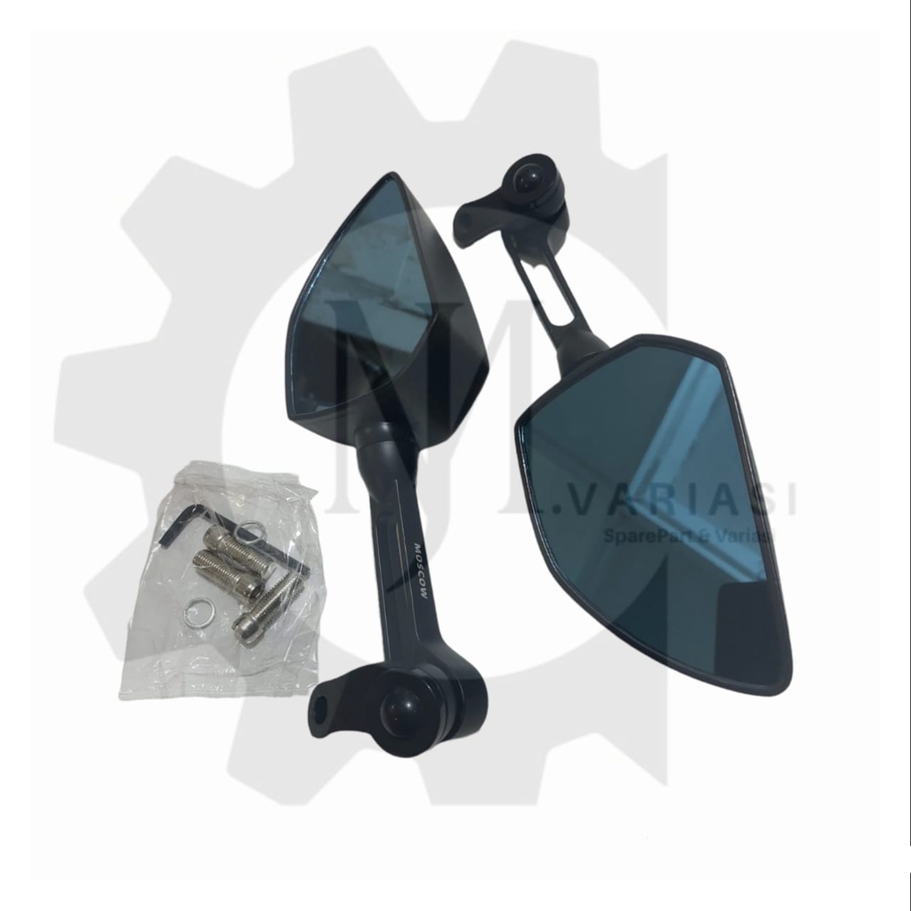 ( PROMO TERKINI TERLARIS ) SPION DUCATI CNC MOSCOW UNIVERSAL SPION TOMOK DUCATI KACA BIRU MERK MOSCO