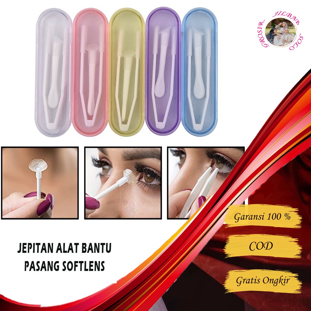 Jepitan Softlens – AC 28 – Alat bantu pasang contact kontak lens lense Aplikator Capitan capit Penjepit Soflen lensa frame kacamata kecamata  kaca mata minus pria wanita anak murah besi lentur silinder korea 5 6 1 2 3 4