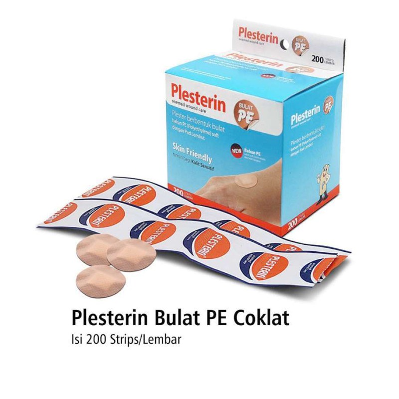 Plester Anti Air Bulat Warna Coklat / Plesterin Bulat PE Coklat isi 200 pcs