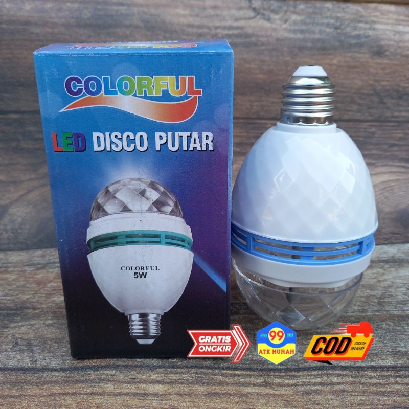 LAMPU DISCO 5watt/lampu putar/lampu warna/