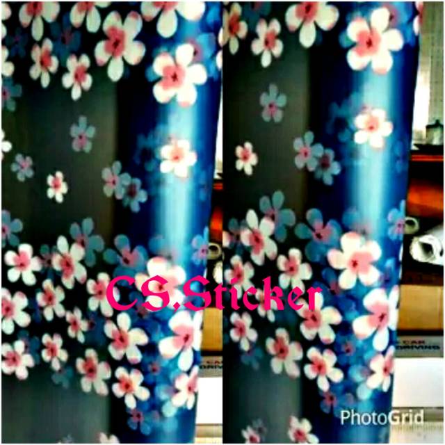 Stiker kaca motif/stiker kaca polos & kaca film/stiker kaca motif bunga kamboja