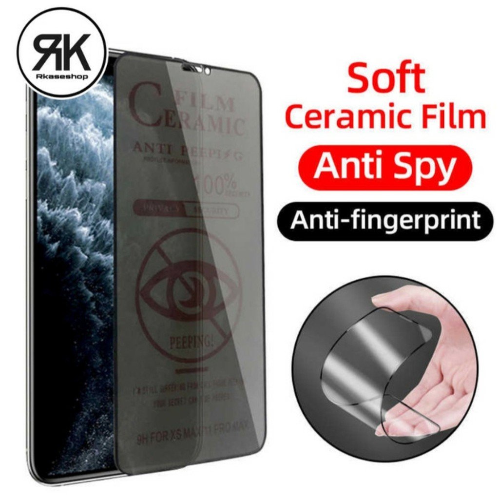 Anti SPY Anti gores Ceramic Film screen guard POCO M3 X3 PRO F3 Xiaomi Redmi note 9 10 pro