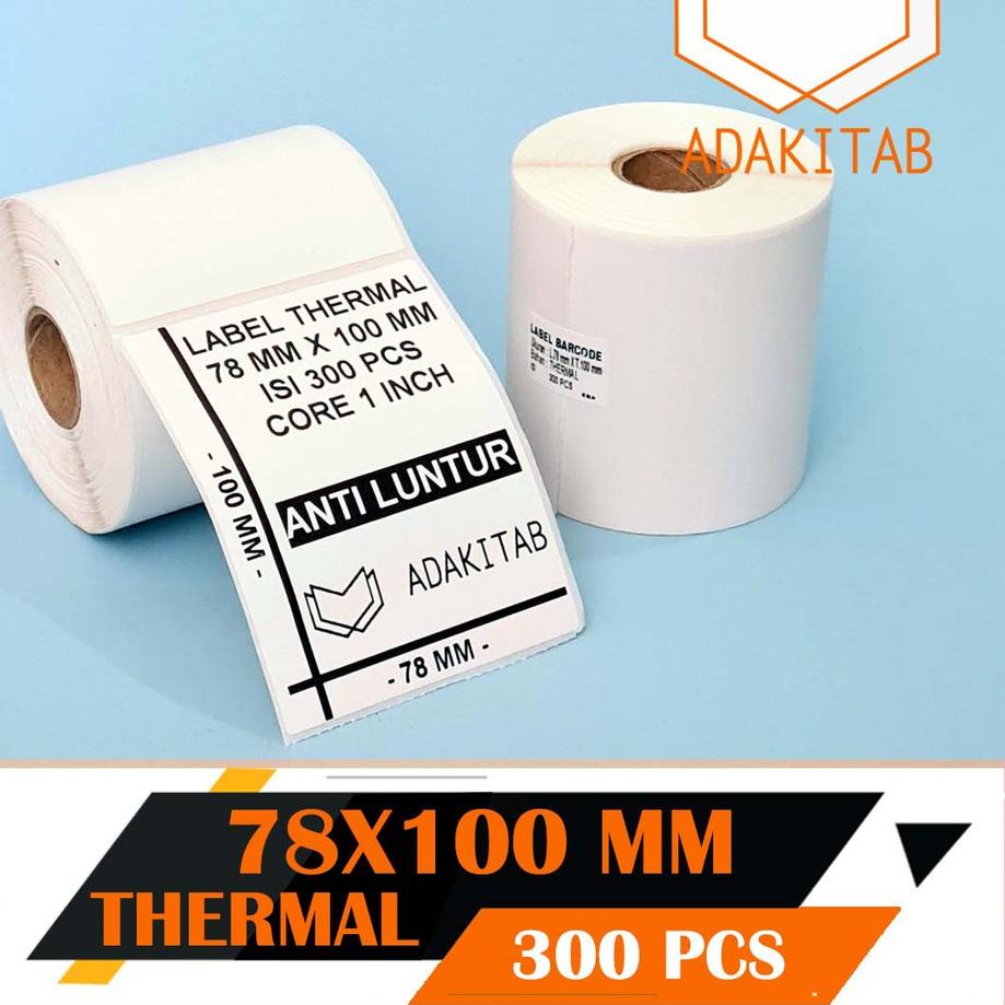 

Trendy STICKER LABEL THERMAL 78 X 100 MM / 78X100MM CORE 1 INCH ISI 300 PCS ✔