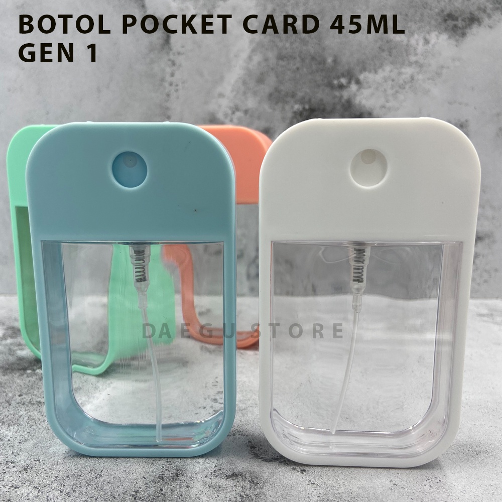 Botol Spray Kotak 45ml Pocket Card Plastik Hand Sanitizer Parfum Warna