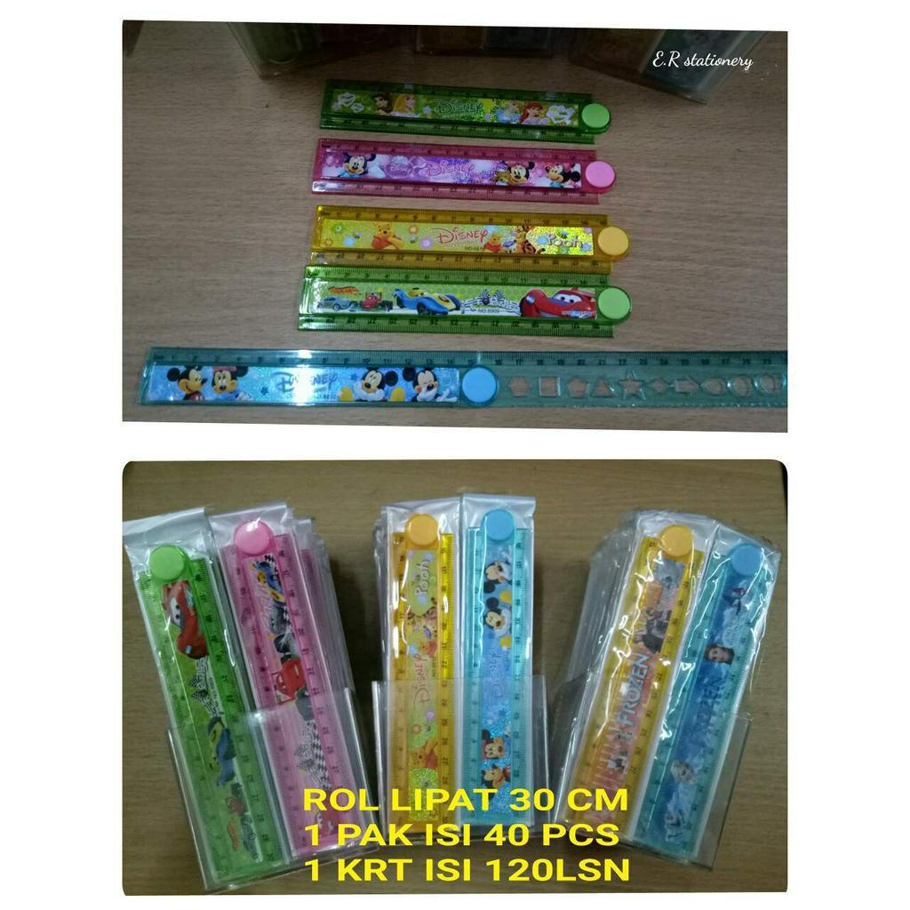 

PENGGARIS LIPAT 30cm, penggaris plastik fancy 30 cm, alat bantu menggaris