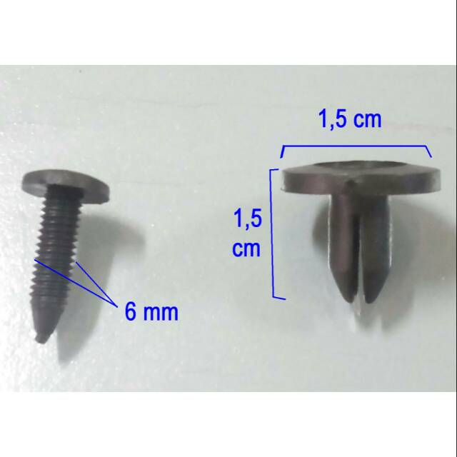 Kancing rivet trim 6mm hole clip mobil