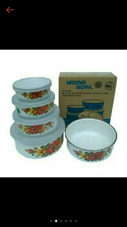Mixing Bowl Set Maspion (5pcs) / Rantang Makanan 5 Susun