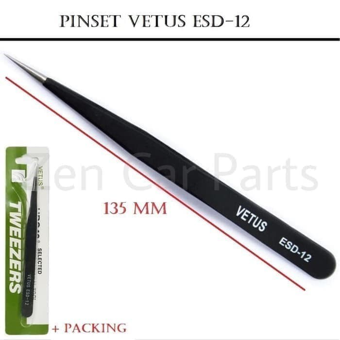 Diskon  Pinset eyelash extension vape koil kapas kecantikan kesehatan ESD 12