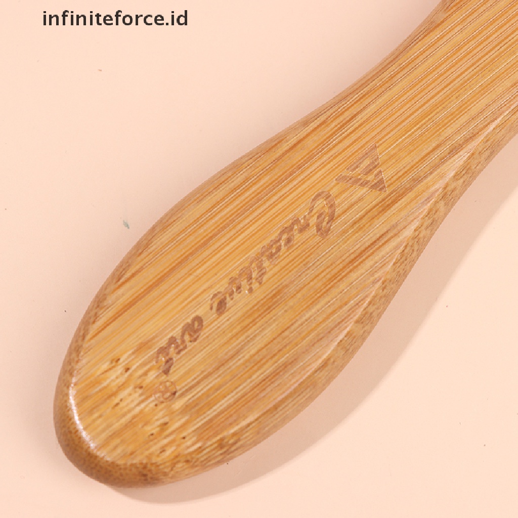 (Infiniteforce.Id) Sisir Bristle Pelurus Jenggot Gagang Kayu