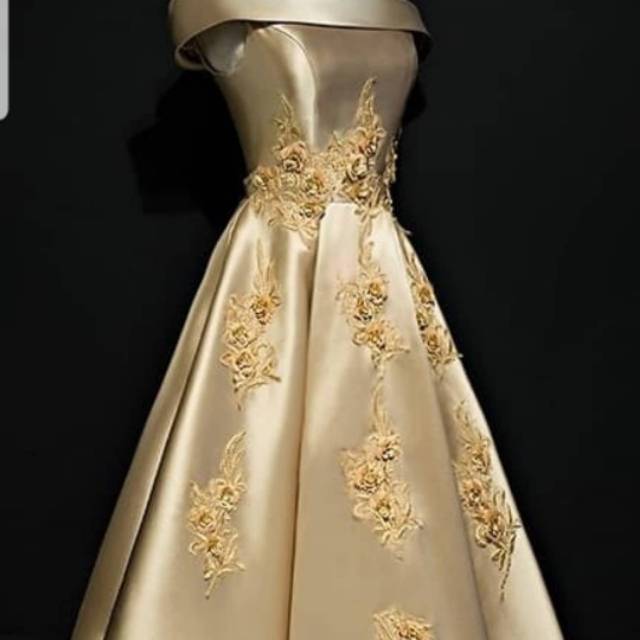 Gaun Pesta Gold/Gaun Pesta