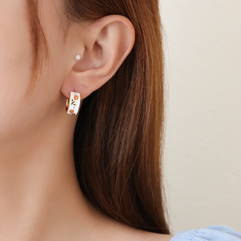 Anting Tusuk Motif Bunga Tulip Untuk Wanita