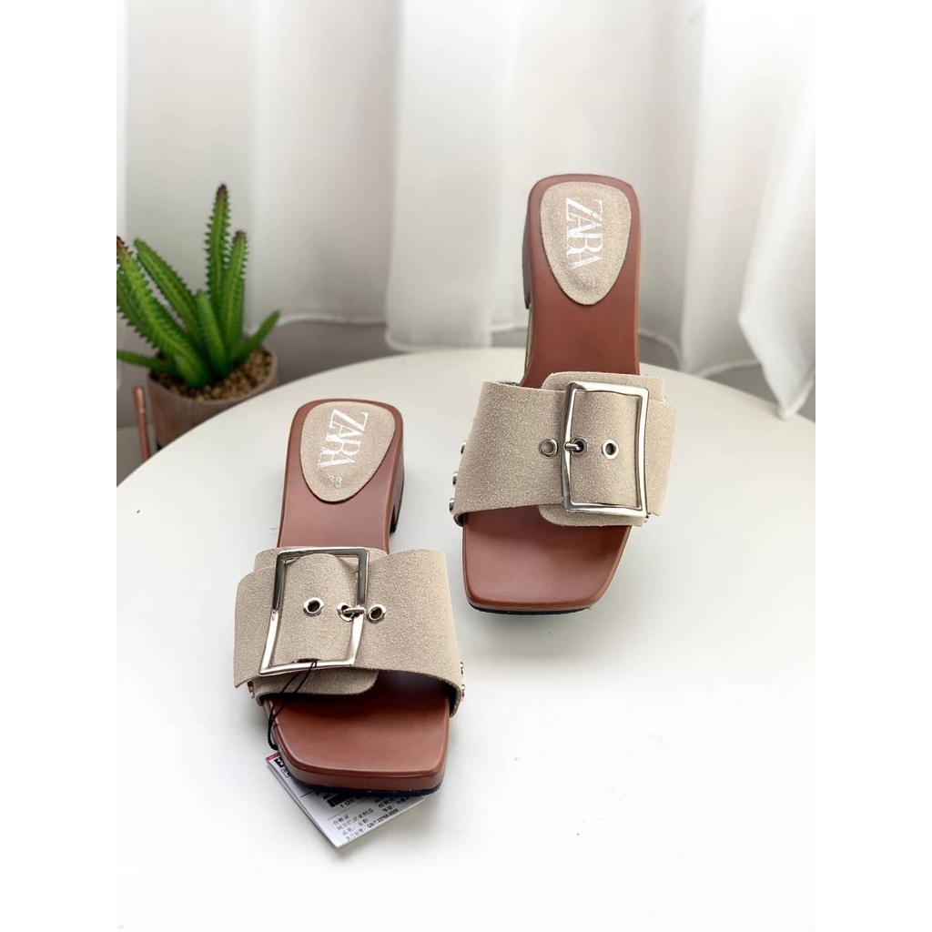 [7.7 Boombastis Sale⚡] - SANDAL WANITA ZS373 BELT HEELS SANDALS PREMIUM IMPORT