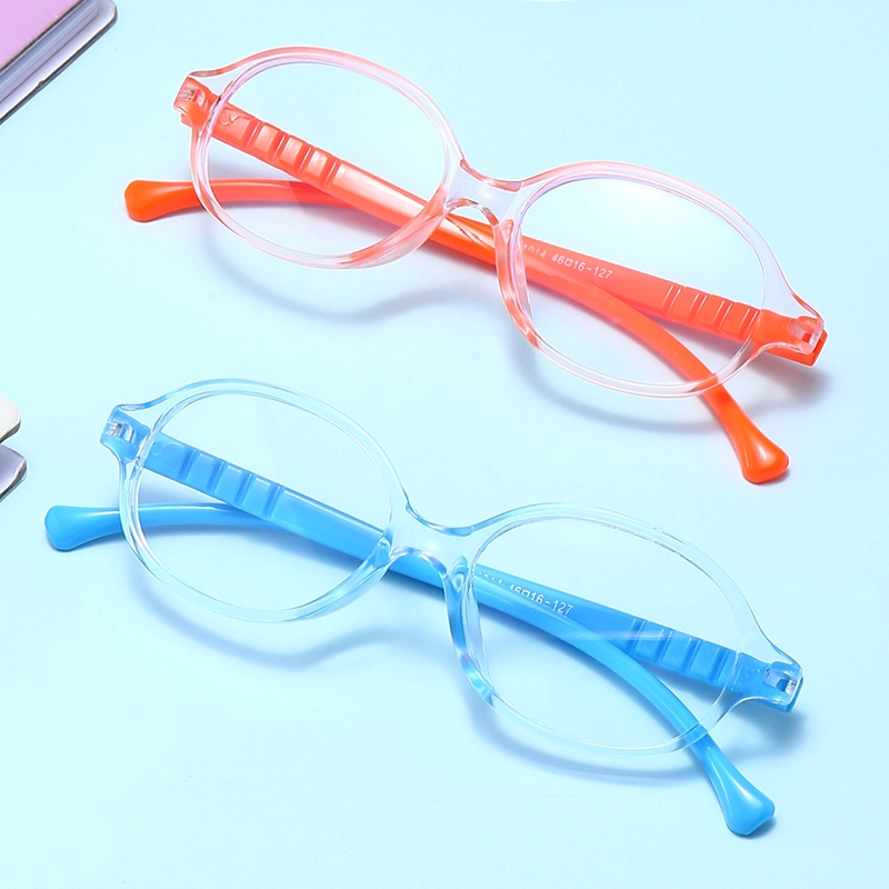 (YUZHU) Kacamata Anti Radiasi Untuk Anak-Anak Frame Oval Fleksibel Eyeglasses Anti Blue Light Eyeglasses for Children