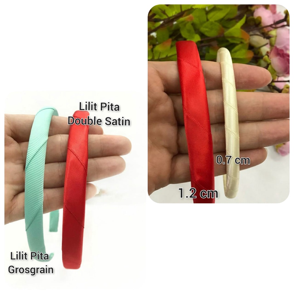 1 BUAH BANDO LILIT POLOS WARNA | LILIT PITA GROSGRAIN | LILIT PITA DOUBLE SATIN