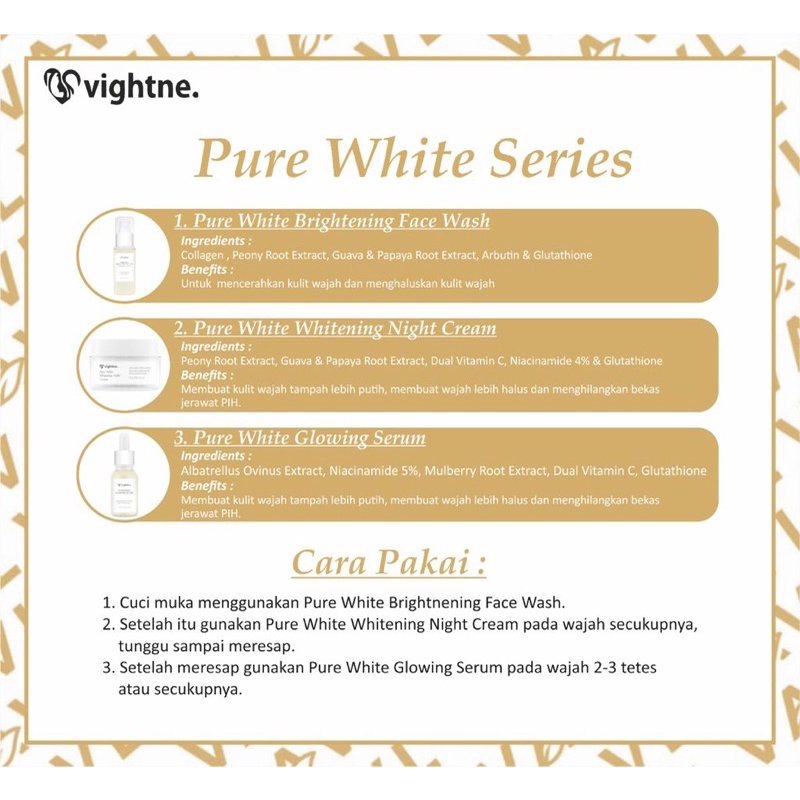 (BISA COD |AGEN VAVL MEDAN) [Buy 1 Get gift] PURE WHITE NIGHT CREAM by VAVL BEAUTE