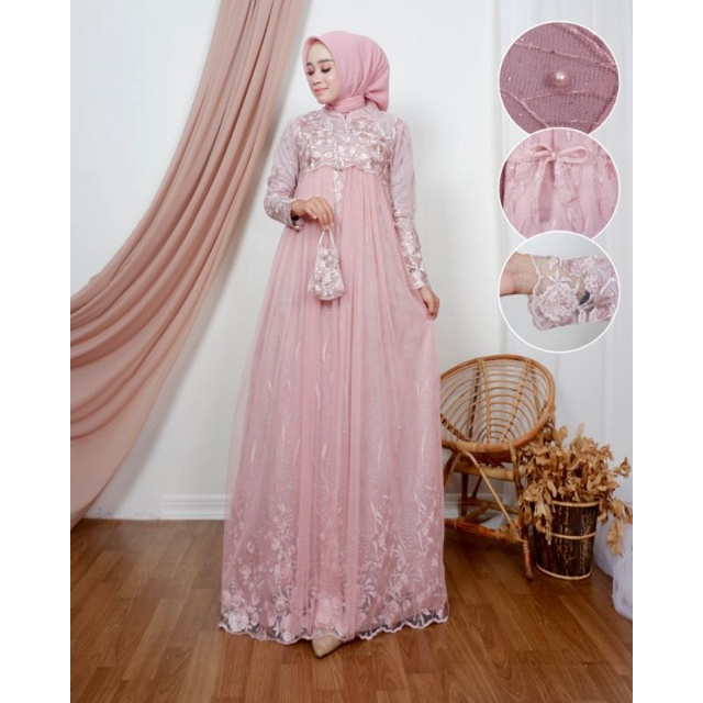 Gamis Tile Maxi Aleena| Gamis Tile | Dress Pesta Mewah| Gamis| Gamis Tile| Gamis Kondangan| Gamis Pesta| Gamis Brokat Mewah| Gamis pengantin| Gamis Wisuda| Gamis Sabrina| Gamis Tutu|