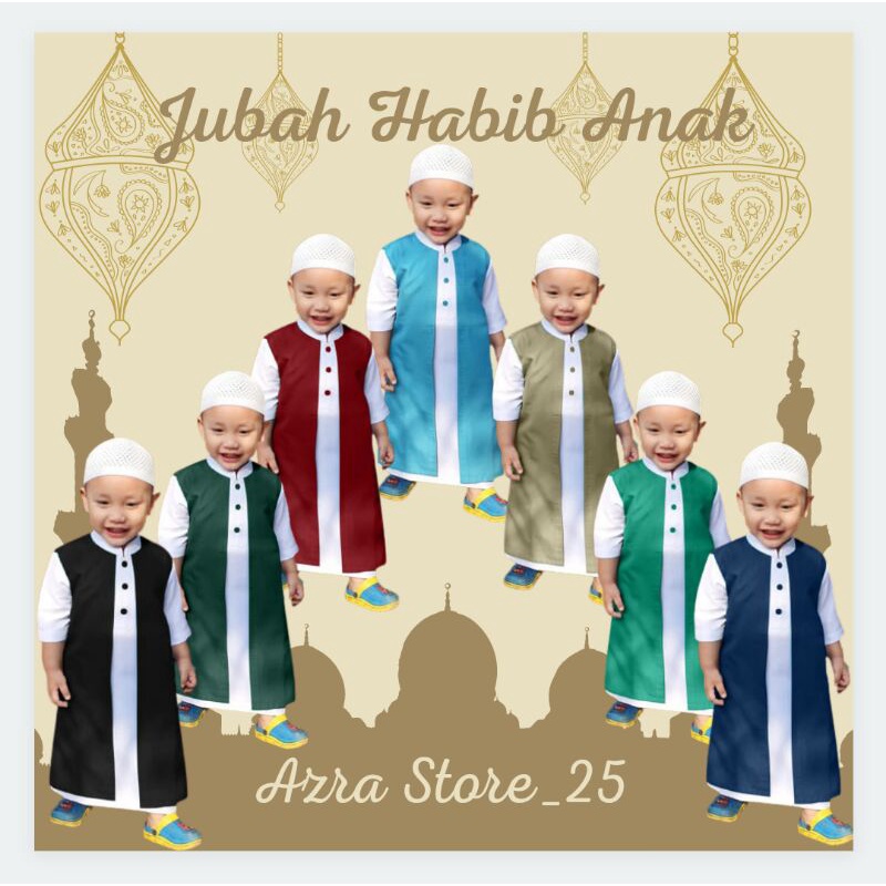 "AZRA STORE_25" By Rainan ORI Jubah Habib "FREE PECI" terbaru 2021/Gamis Anak Laki-laki/Jubah Anak l