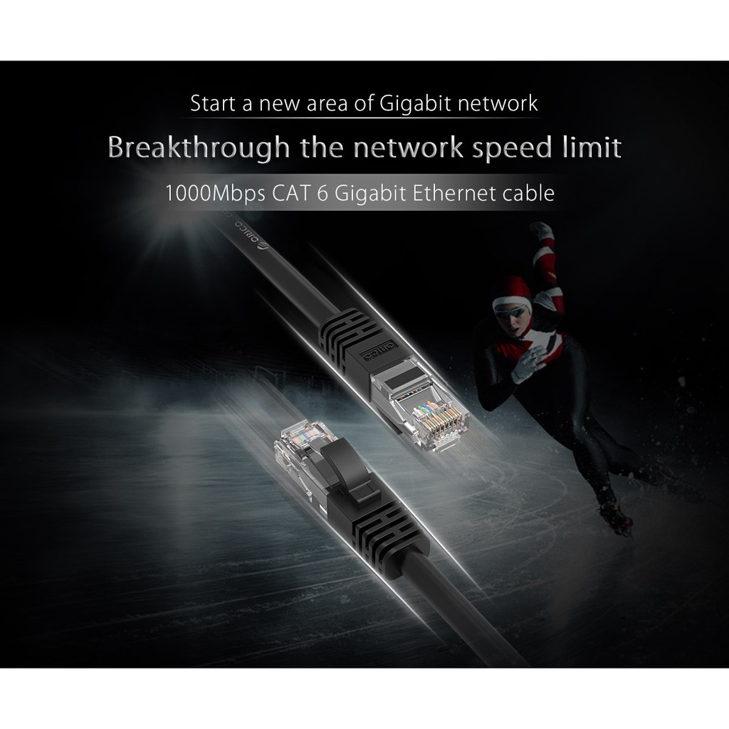 Cable lan orico cat6 20m Ethernet Gigabit network pug-c6-200 - Kabel internet rj45 20 meter cat 6