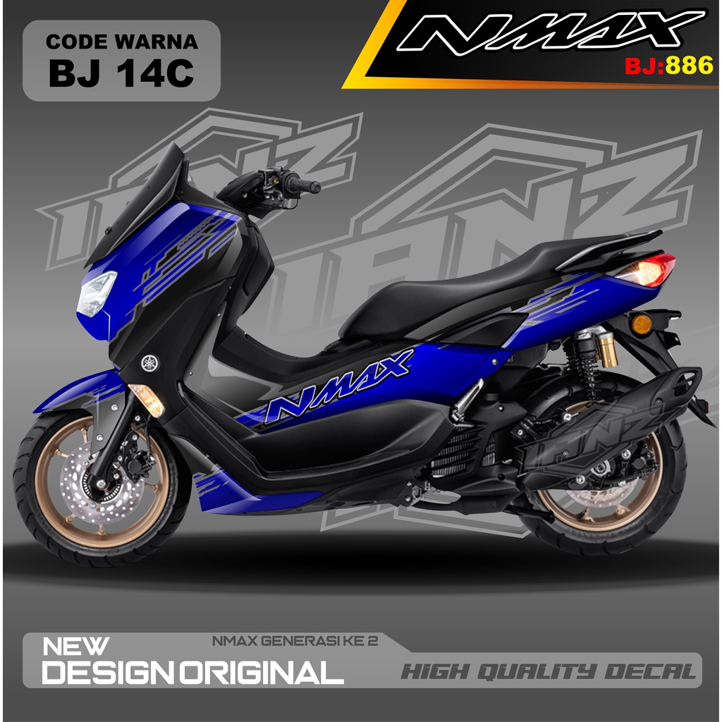 STIKER NEW NMAX FULL BLOK MOTOR / DECAL FULL BODY NMAX / DECAL STIKER FULL BODY NMAX / STIKER DECAL NMAX TERBARU