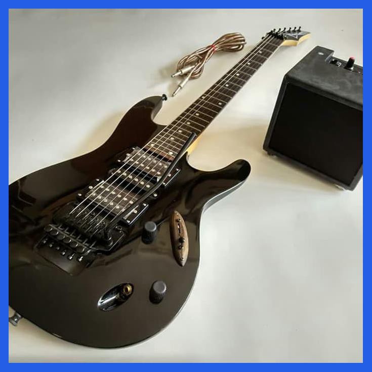 PAKET GITAR LISTRIK IBANEZ S SERIES BLACK AMPLY DAN JACK MURAH