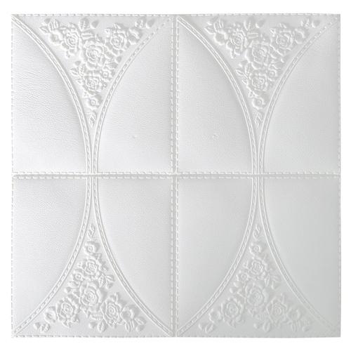 Topprice Wallpaper 3D Foam Dekorasi Dinding Kamar Rumah Murah motif Bunga  wallfoam sticker U96 / U137 / U134 / U135 / U136-U137 LUXURY WHITE