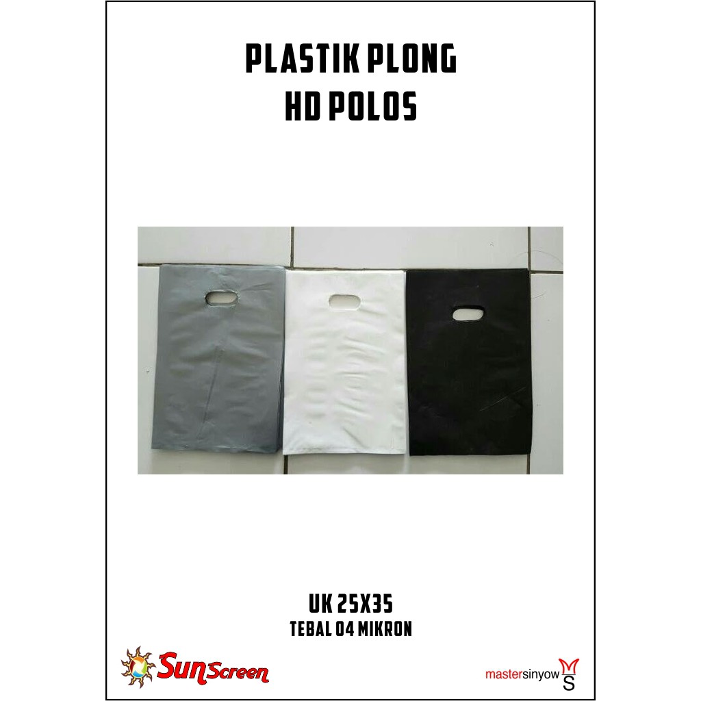 Plastik Plong HD Packing Olshop ukuran 25x35 Polos bisa COD
