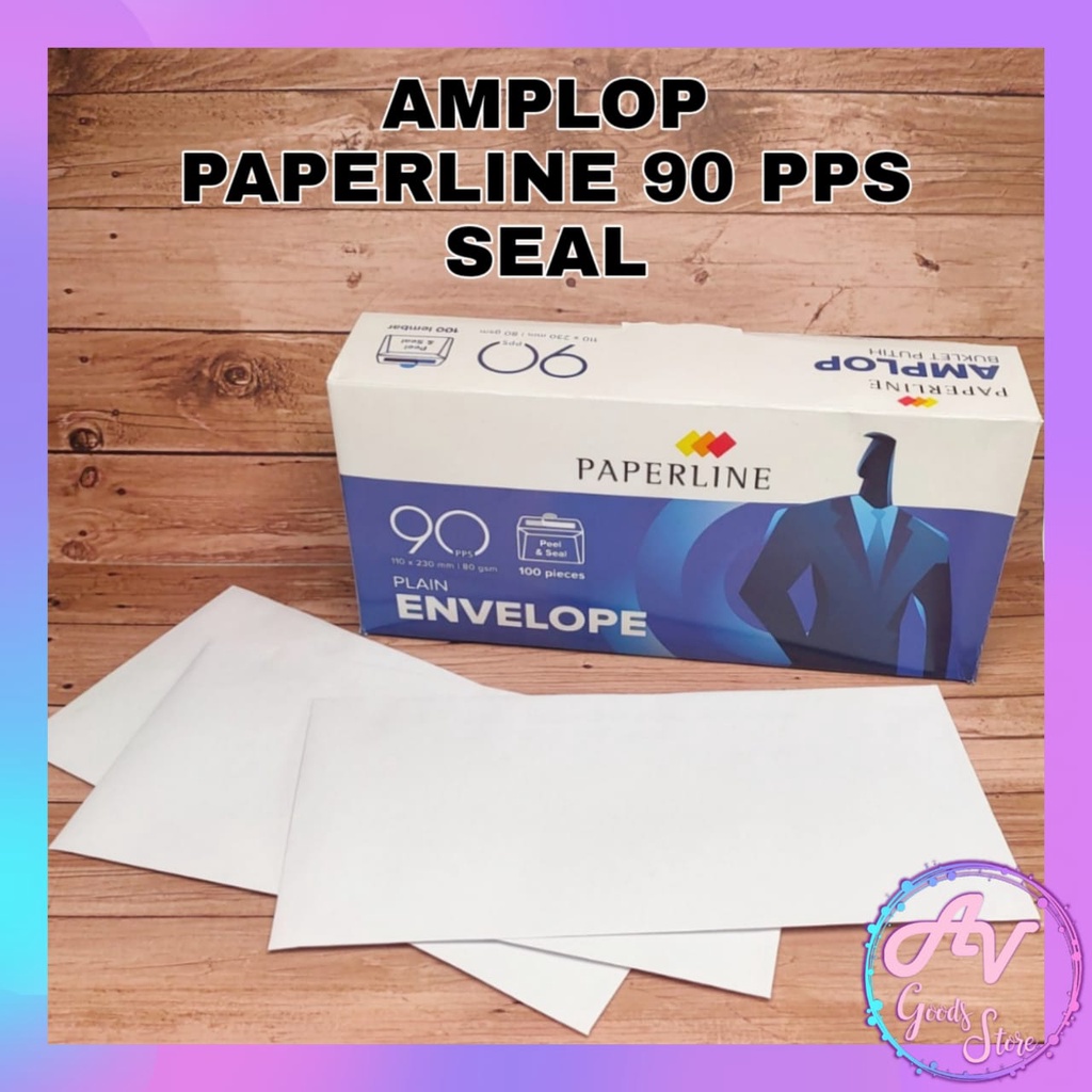 

Amplop / Amplop Putih Perekat / 1Kotak Amplop Paperline 90 PPS Seal isi 100