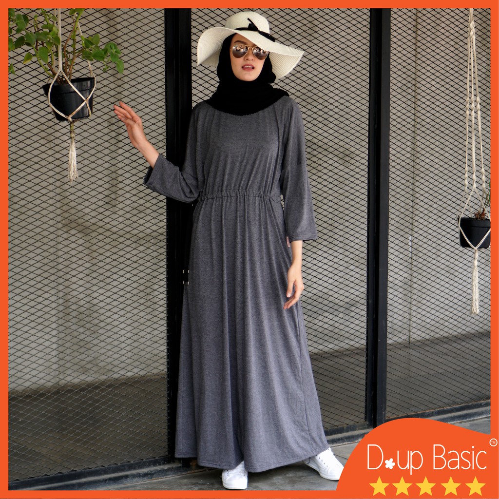 DUPBASIC GAMIS  KAOS  RUBBY Gamis  Syari Terbaru Modern  