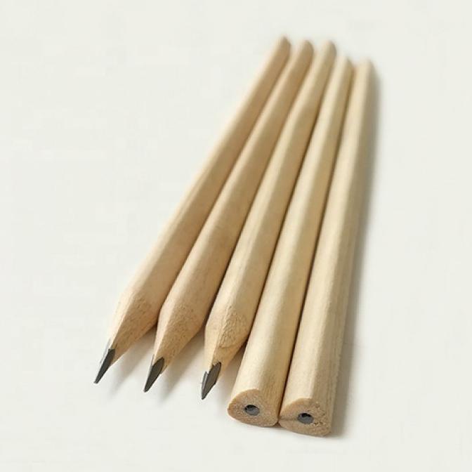 Pensil kayu polos segitiga (sudah diserut)