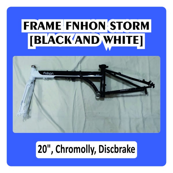 Frame fork FNHON Storm Hitam Putih 2 warna Black White Bright Discbrake Disc brake DB not Blast Gust