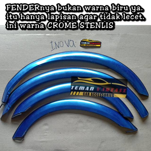 FENDER TRIM LIST LIS ATAS BAN MOBIL TOYOTA KIJANG INNOVA INOVA STENLIS STENLISS CROME