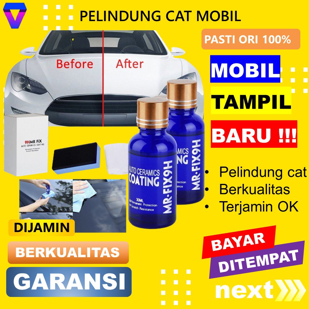 NANO CERAMIC COATING PELINDUNG LAPISAN CAT MOBIL ANTI GORES PERAWATAN MOBIL9H ISI 50ML JS93