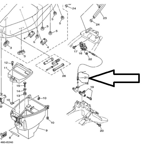 kabel tali jok seat lock vega r new ori ygp 3S0-F478E-00