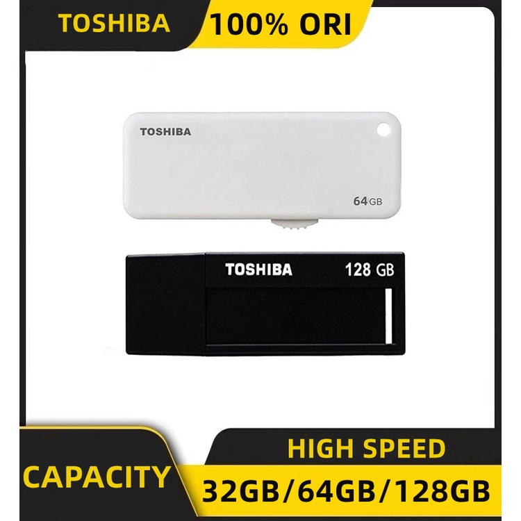 Flashdisk  32GB/64GB/128GB Microvault High Speed TOSHIBA USB 3.0 Flash Drive U203 Original Garansi Resmi Flashdisk TransMemory USB 2.0 Alsi