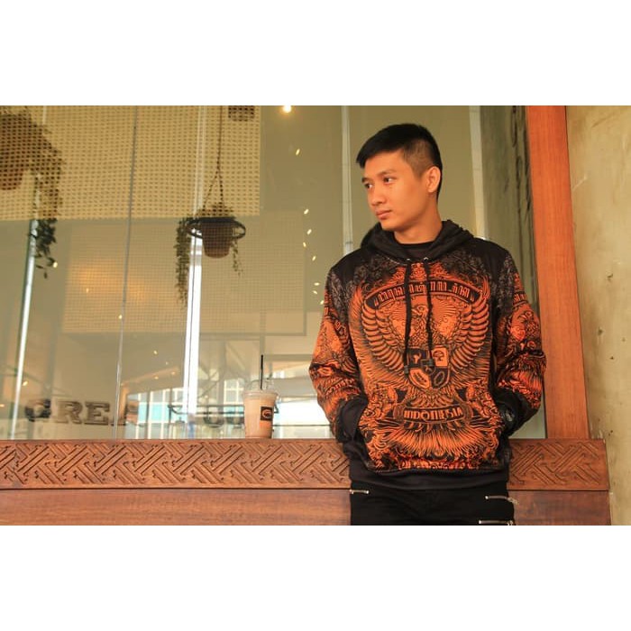 Jaket Hoodie Jumper Mindtees GARUDA BATIK by Njawani Studio E0071 BRANDED