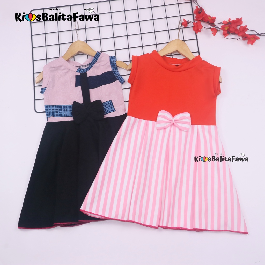 Dress Lala uk 3-4 Tahun TYPE C / Dres Fashion Kids Perempuan Cewek Baju Anak Batik Casual Pesta Gaun