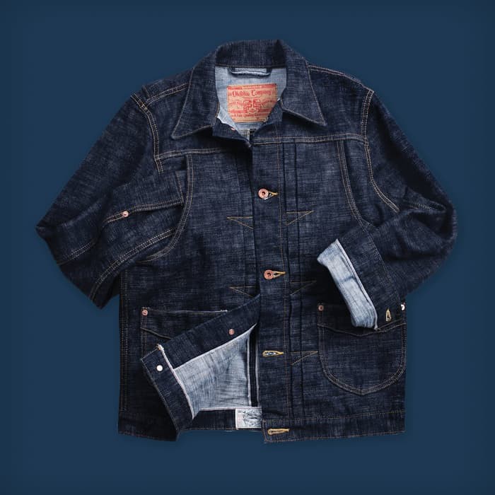 {Toko Id ✲352##233} Jaket Jeans Pria Sobek Motip Ripped Murah Gay TX116 Oldblue Work Jacket Type Ii