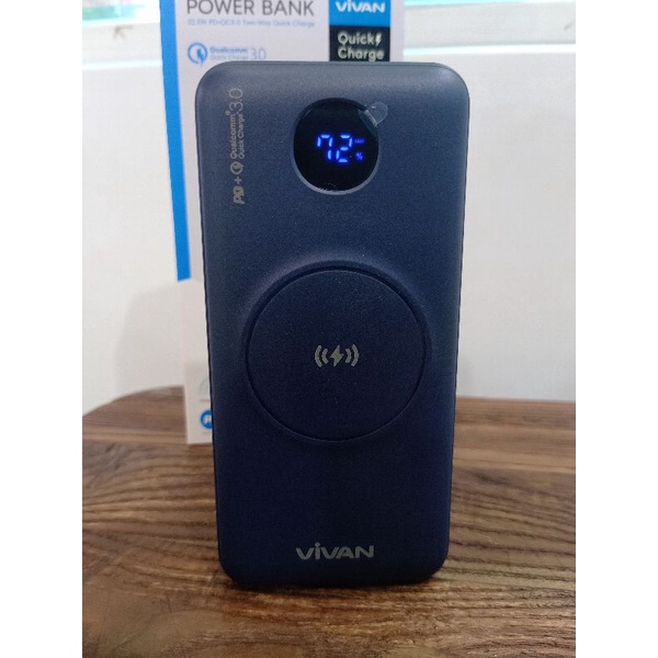 POWERBANK VIVAN VPB-W20 WIRELESS CHARGER ORIGINAL 20000mAh