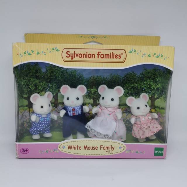 sylvanian families white mouse family