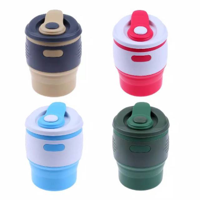 Foldable cup silicone silikon cup gelas lipat stojo silicon cup
