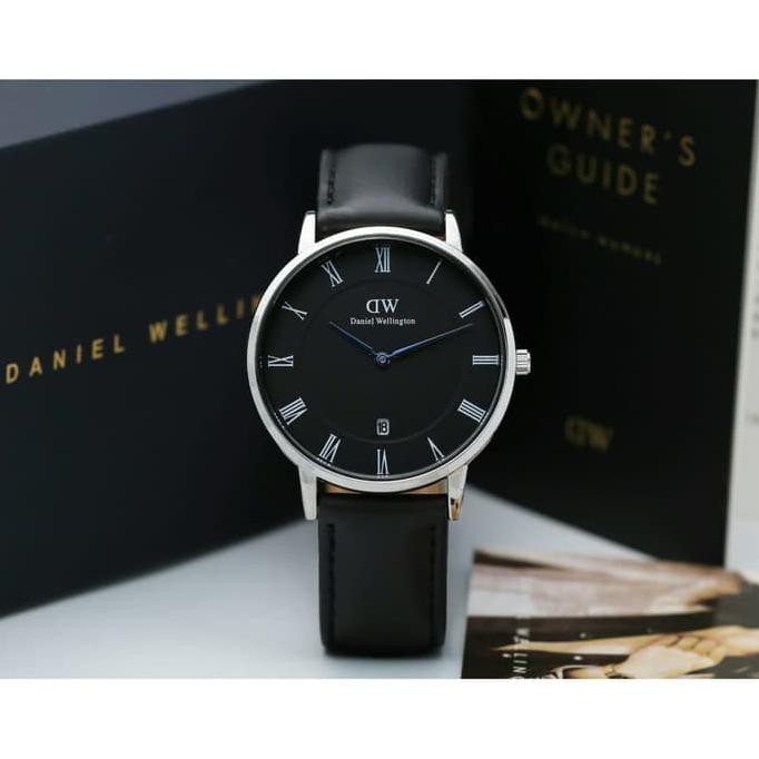 Jam Tangan Pria Wanita Daniel Wellington Premium Tangal Kulit Full Set