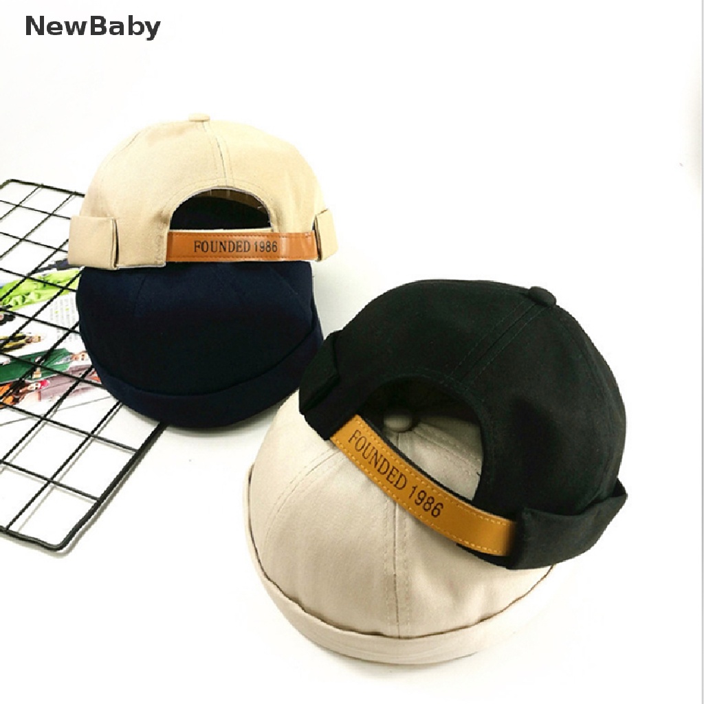 NewBaby Letter Adjustable Men Women Skullcap Sailor Baseball Cap Beanies Brimless Hat ID