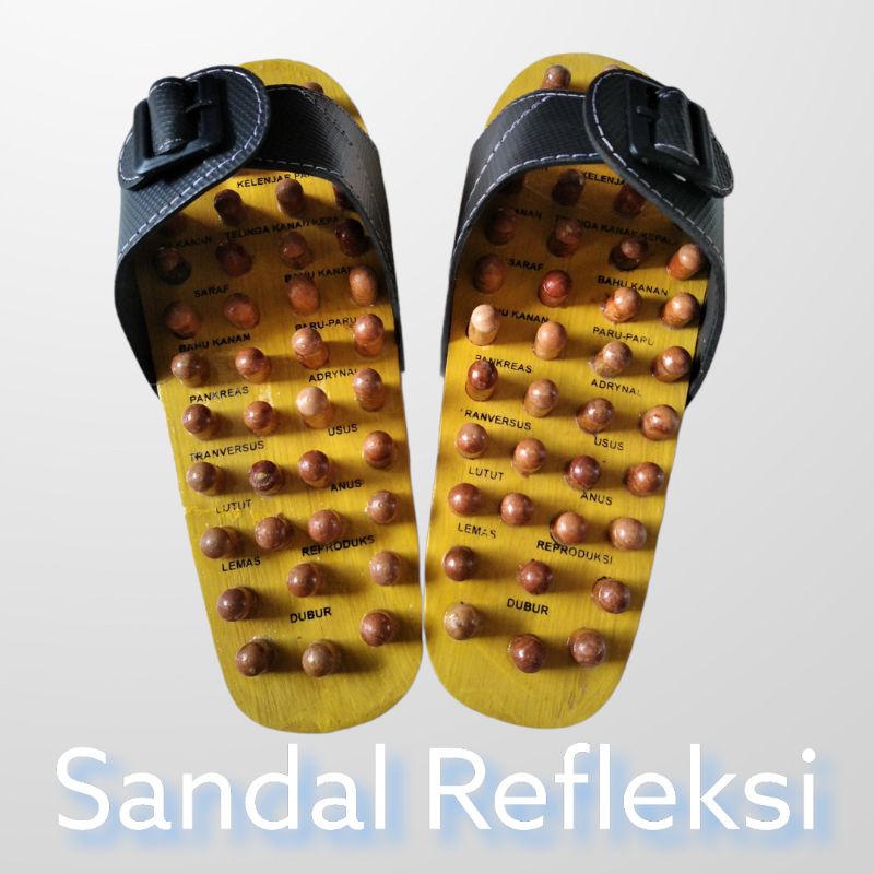 Sandal Refleksi Kayu Tradisional / Sandal Slop PASTISHOPEE