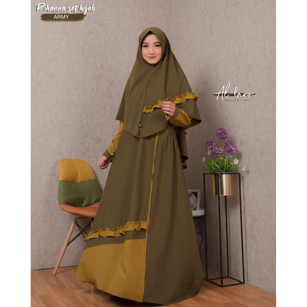 RIHANNA SET KERUDUNG SYAR'I  ORIGINAL PRODUCT BY AL FARO