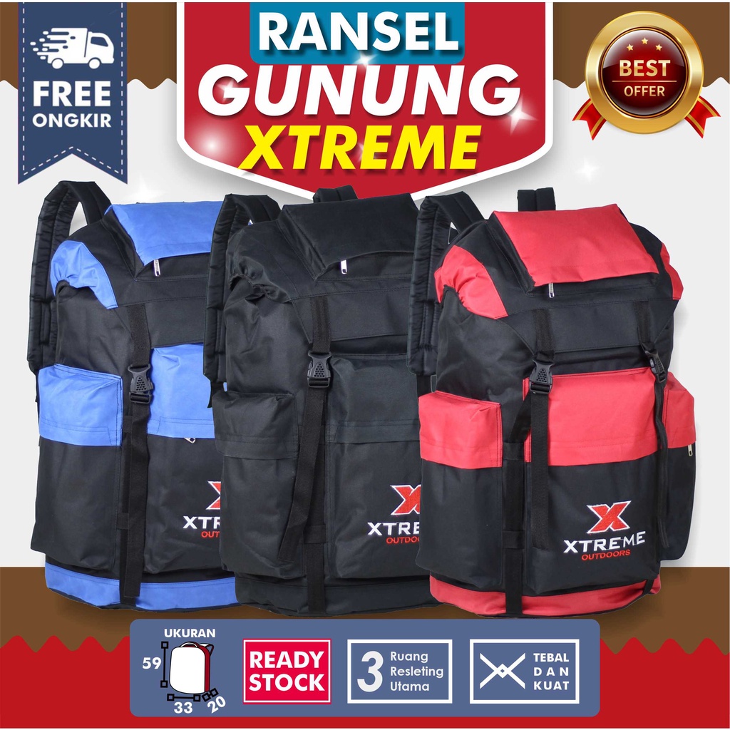 DISKON PROMO OBRAL TAS GUNUNG PRIA XTREME RANSEL GUNUNG HIKING CAMPING OUTDOOR AWET MURAH TERBARU