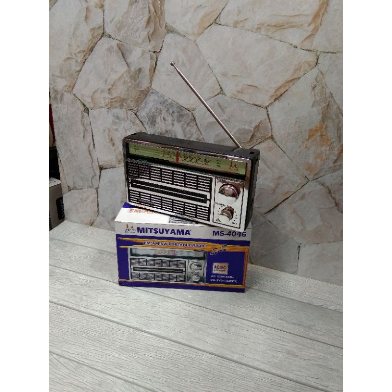 Radio Mitsuyama MS-4046 FM AM SW Portable Radio AC DC/ Radio Jadul Termurah