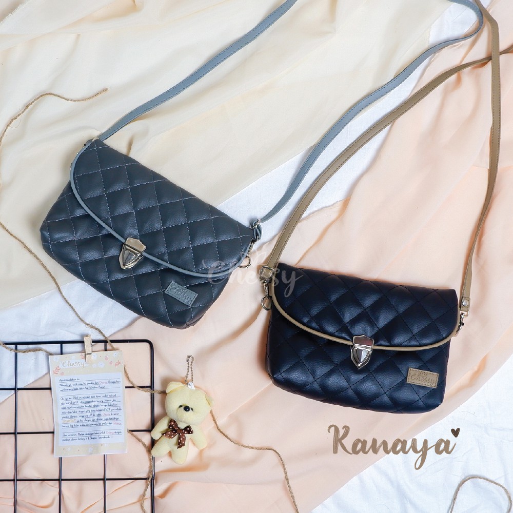 Tas Cantik Kanaya Sling Bag &amp; Hand Bag Kulit Sintetis by Chessy (2 in 1)