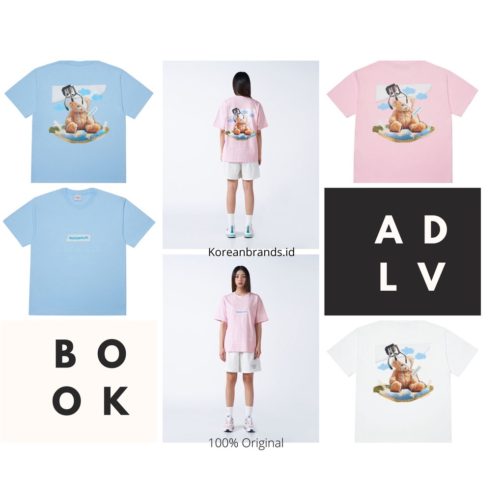 ADLV ACME DE LA VIE TEDDY BEAR T-SHIRT COLLAGE SHORT SLEEVE