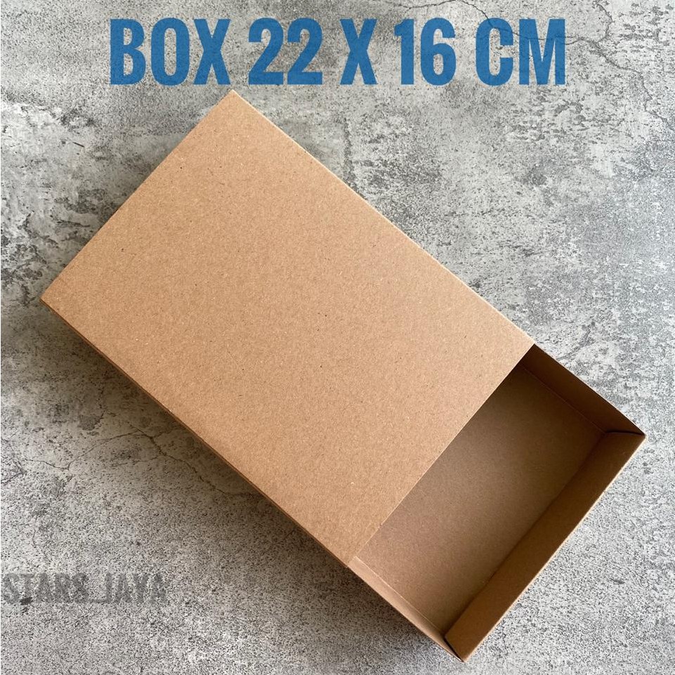 

slide box Kraft 22 x16 x 5 cm, dus hampers