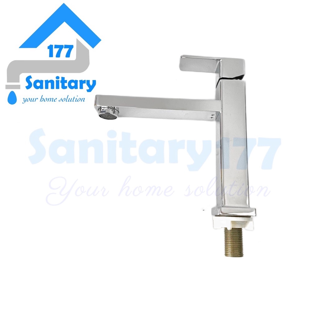 Kran Wastafel Kuningan Minimalis Body kotak dingin FAVIOS 414-Keran Air sink basin faucet brass Cuci Tangan washtafel segiempat /G55C